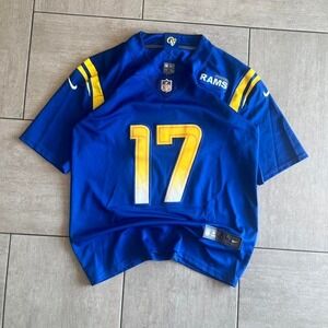 Nike Los Angeles Rams Puka Nacua 17 Blue Football Jersey Kids Size XL